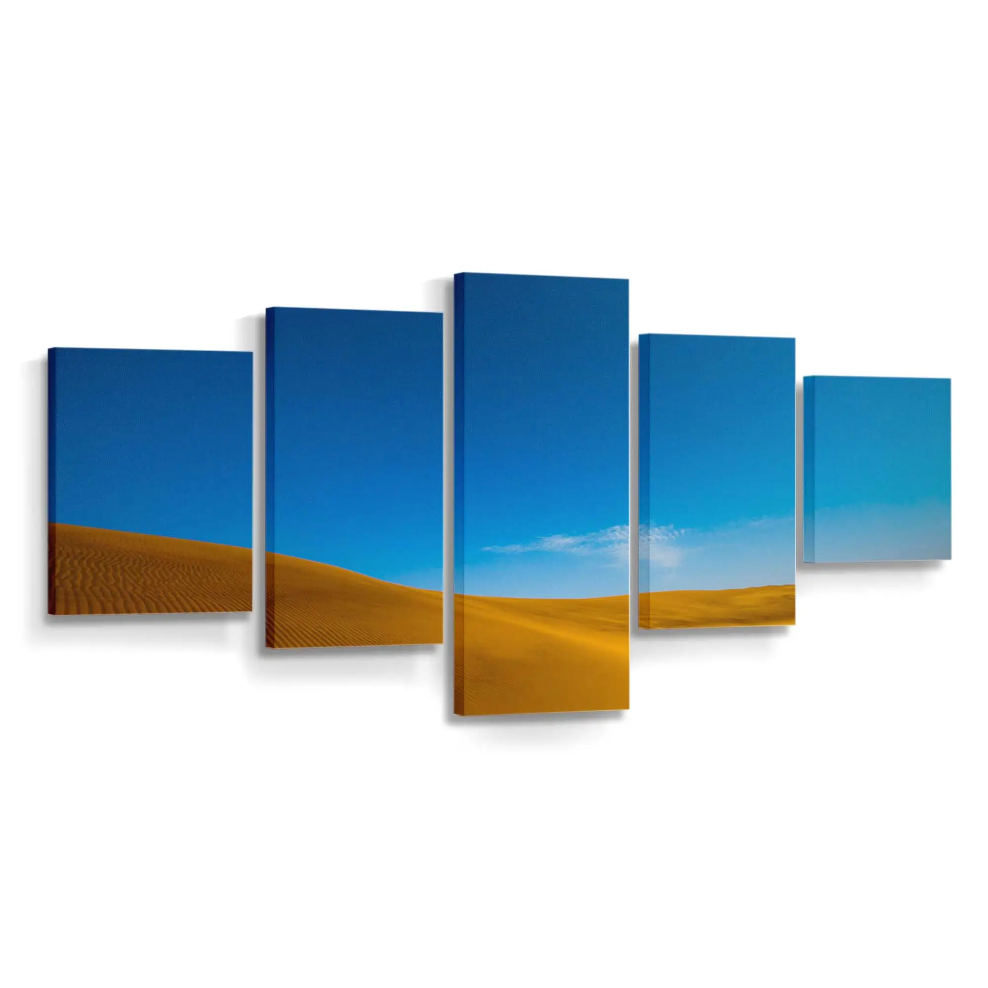 Weite Goldene Wüstenlandschaft Leinwandbild