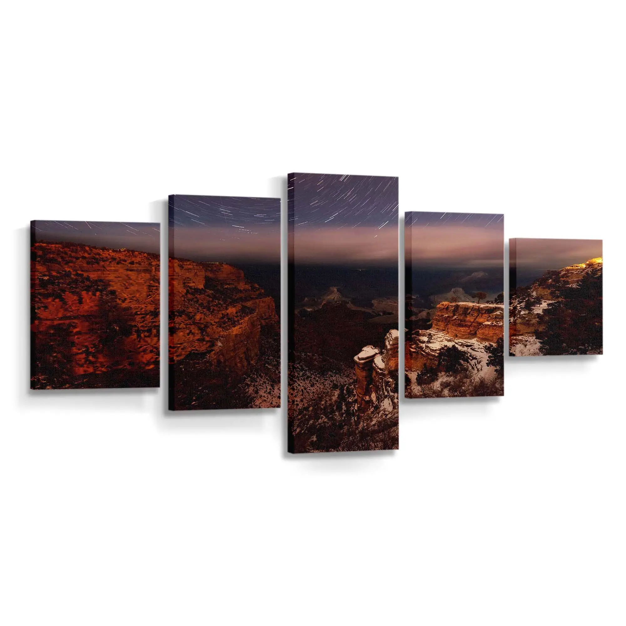Wüstencanyon bei Nacht Leinwandbild