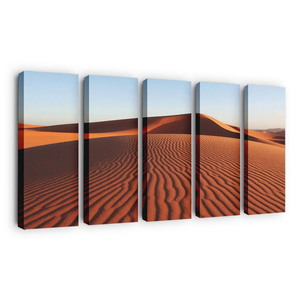Goldene Sanddünen in der Wüste Leinwandbild