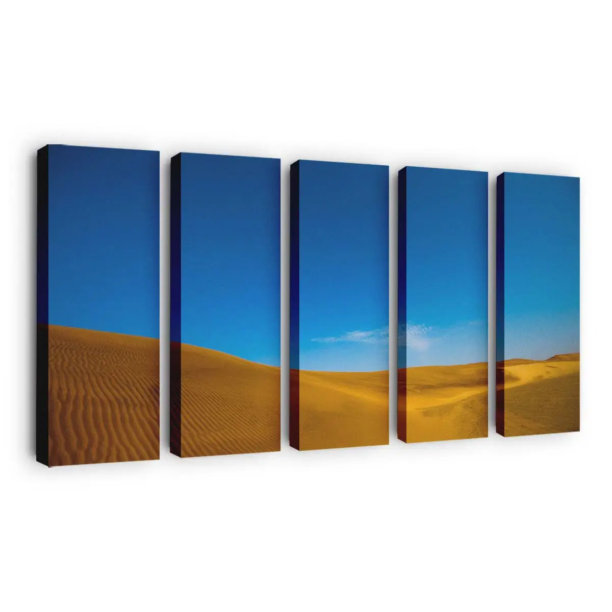 Weite Goldene Wüstenlandschaft Leinwandbild