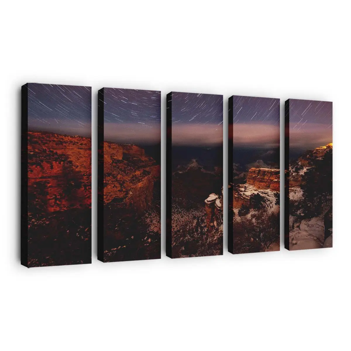 Wüstencanyon bei Nacht Leinwandbild