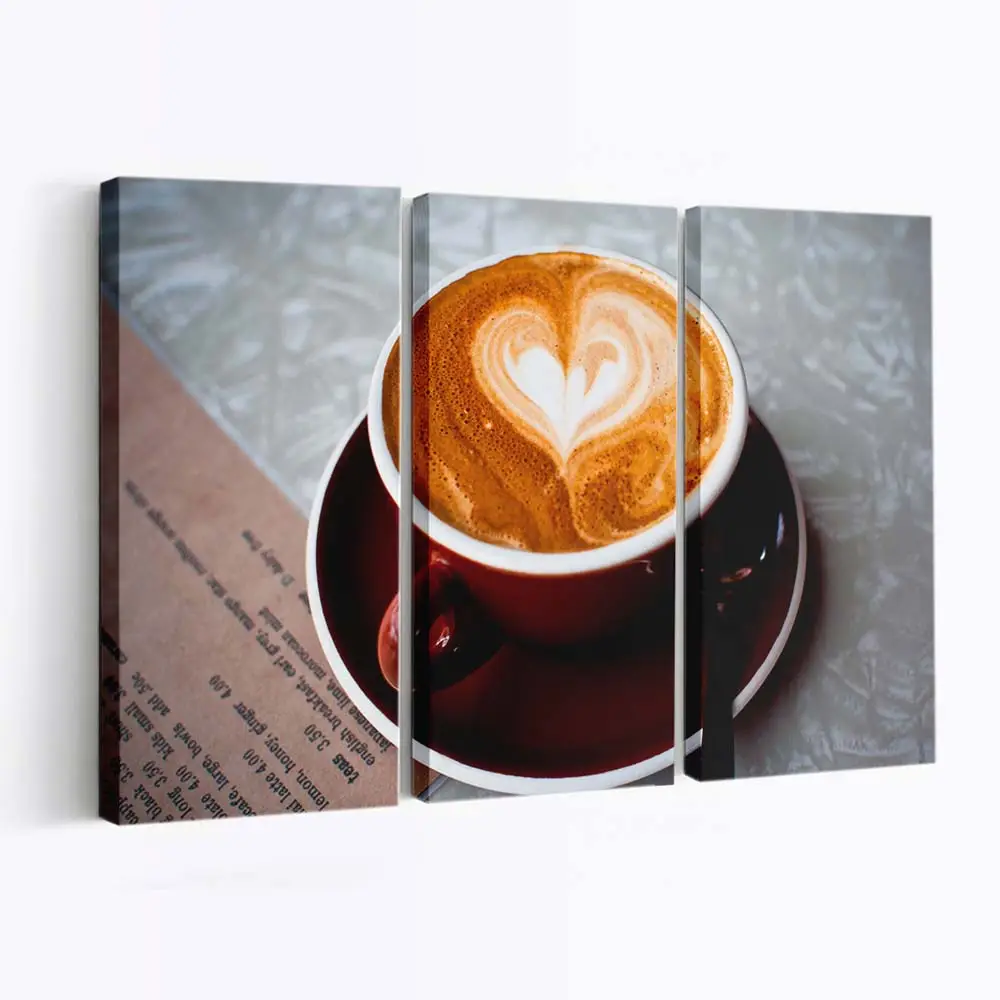 Kaffeebohnen in Herzform Leinwandbild