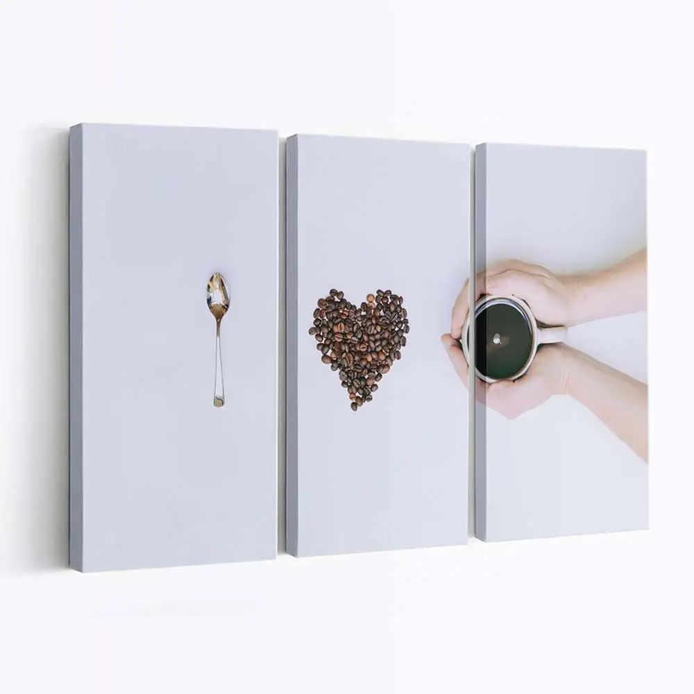 Kaffeetasse mit der Aufschrift I Love Coffee Leinwandbild