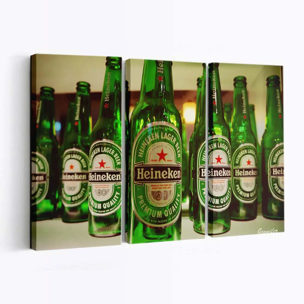 Kaltes Glas Heineken Fassbier Leinwandbild