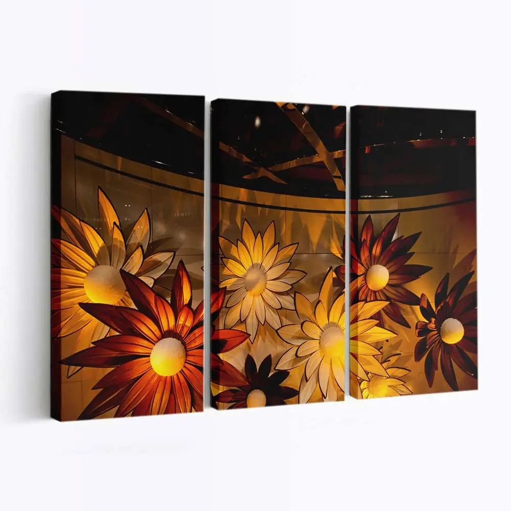 Kreatives Dessert aus Schokoladenblumen Leinwandbild