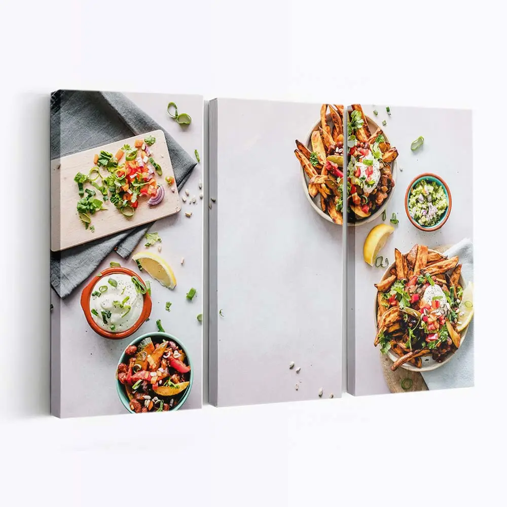 Frisch Zubereitete Mahlzeit Leinwandbild