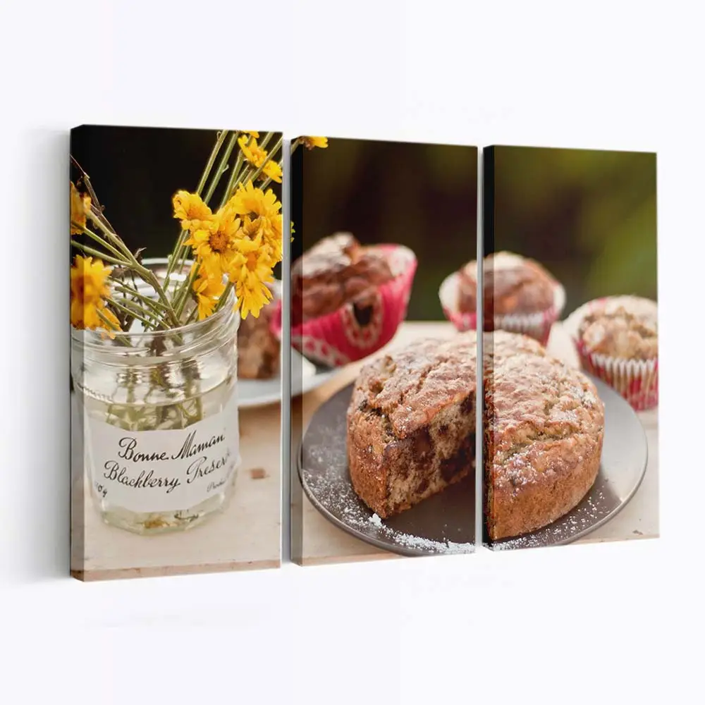 Süße Kuchen zum Frühstück Leinwandbild