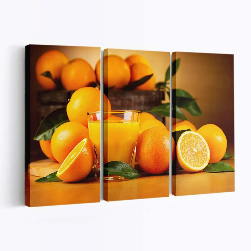 Leuchtend Orangefarbenes Gourmet-essen Leinwandbild