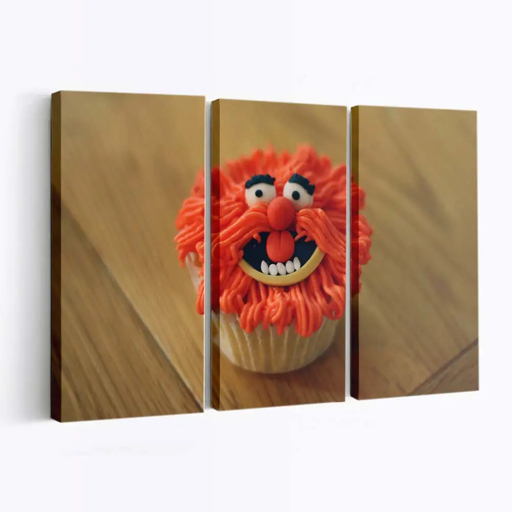 Lustige Süße Cupcakes mit Muppets-motiven Leinwandbild