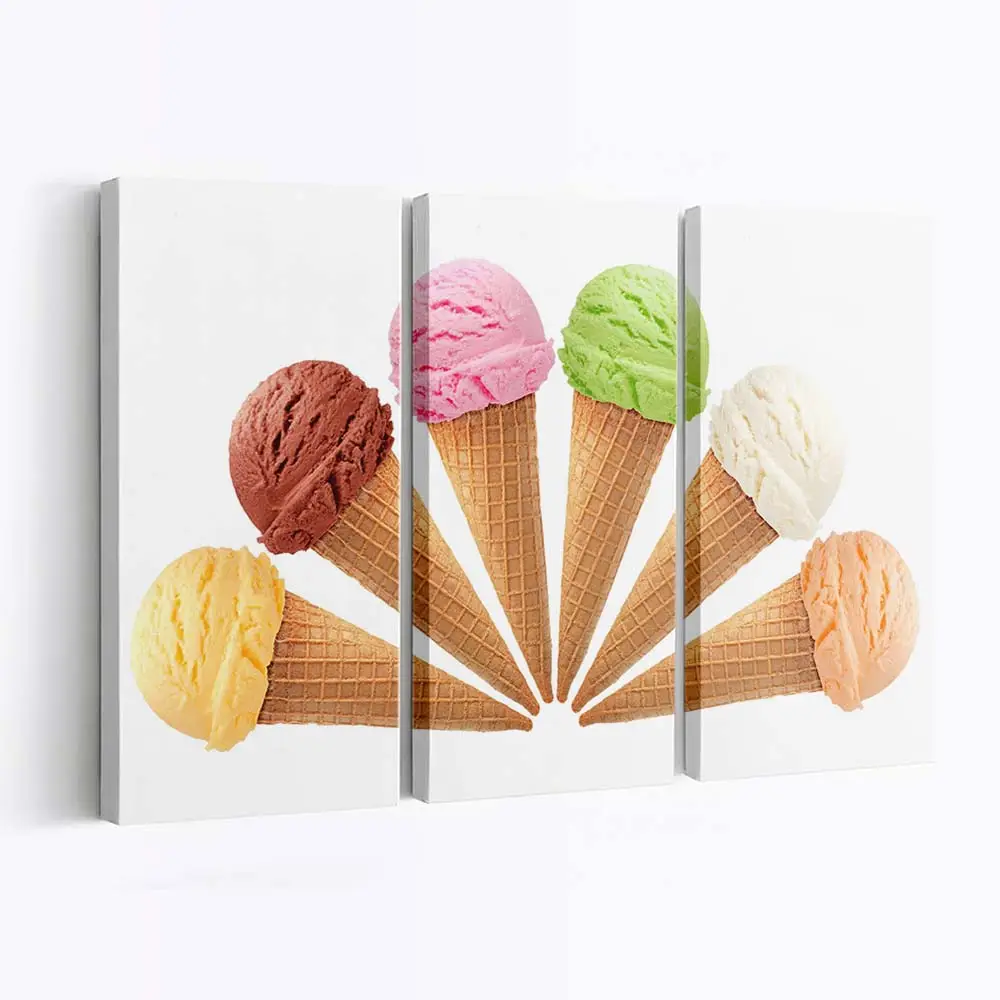 Verschiedene Bunte Eiskugeln Leinwandbild