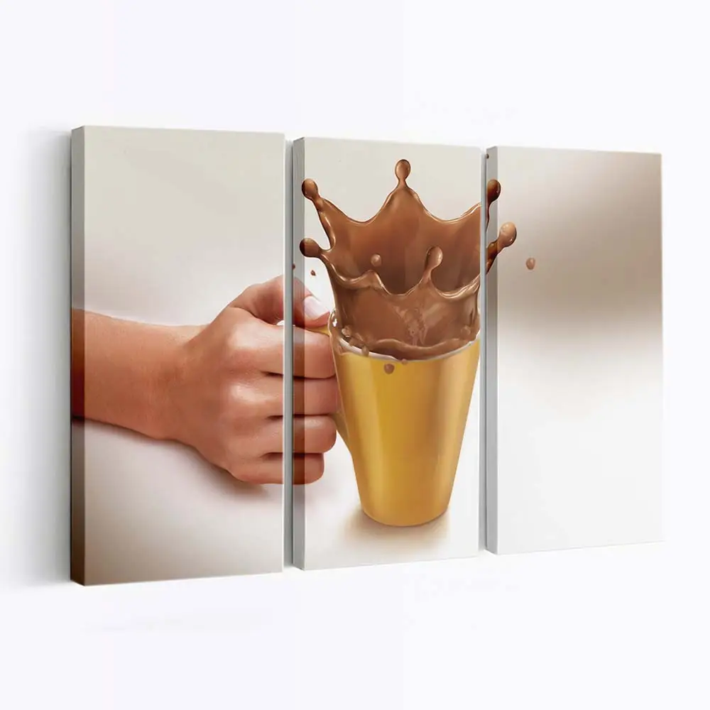 Warmer Gemütlicher Becher mit Heißer Schokolade Leinwandbild