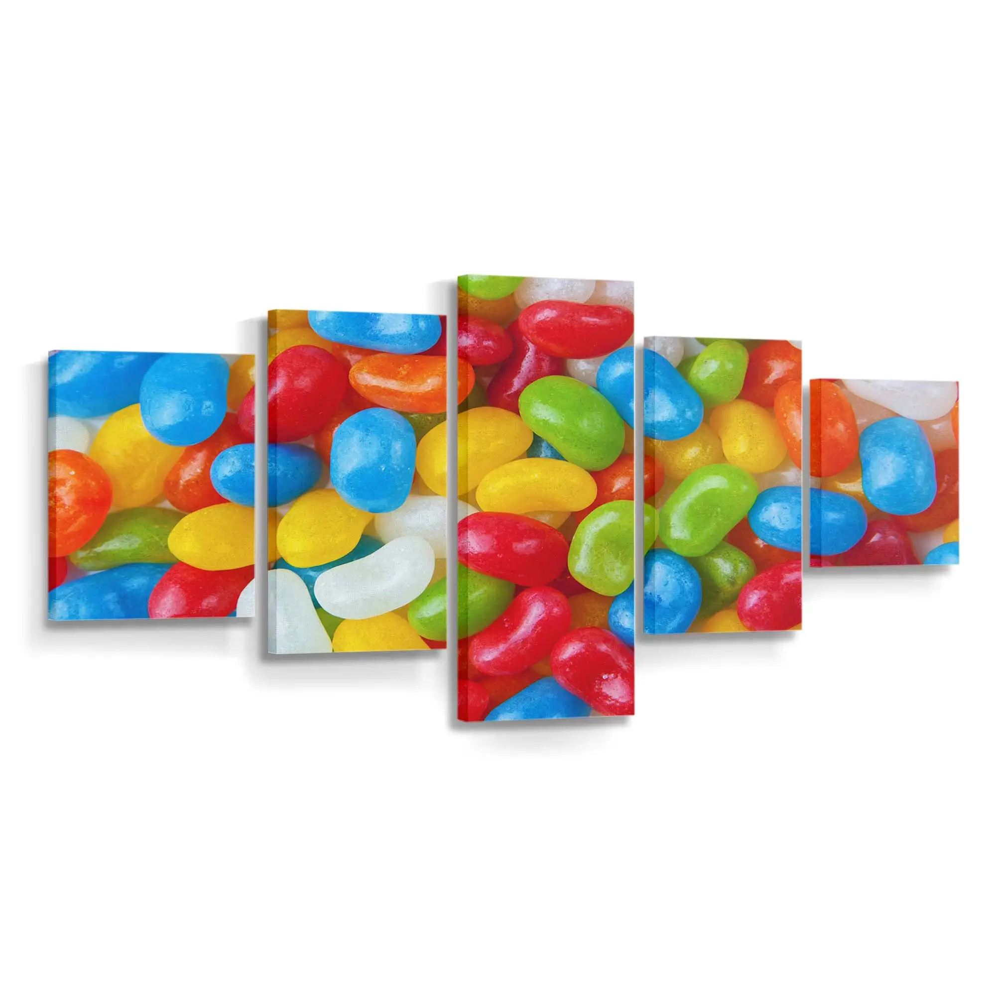 Bunte Leuchtende Jelly Beans Leinwandbild
