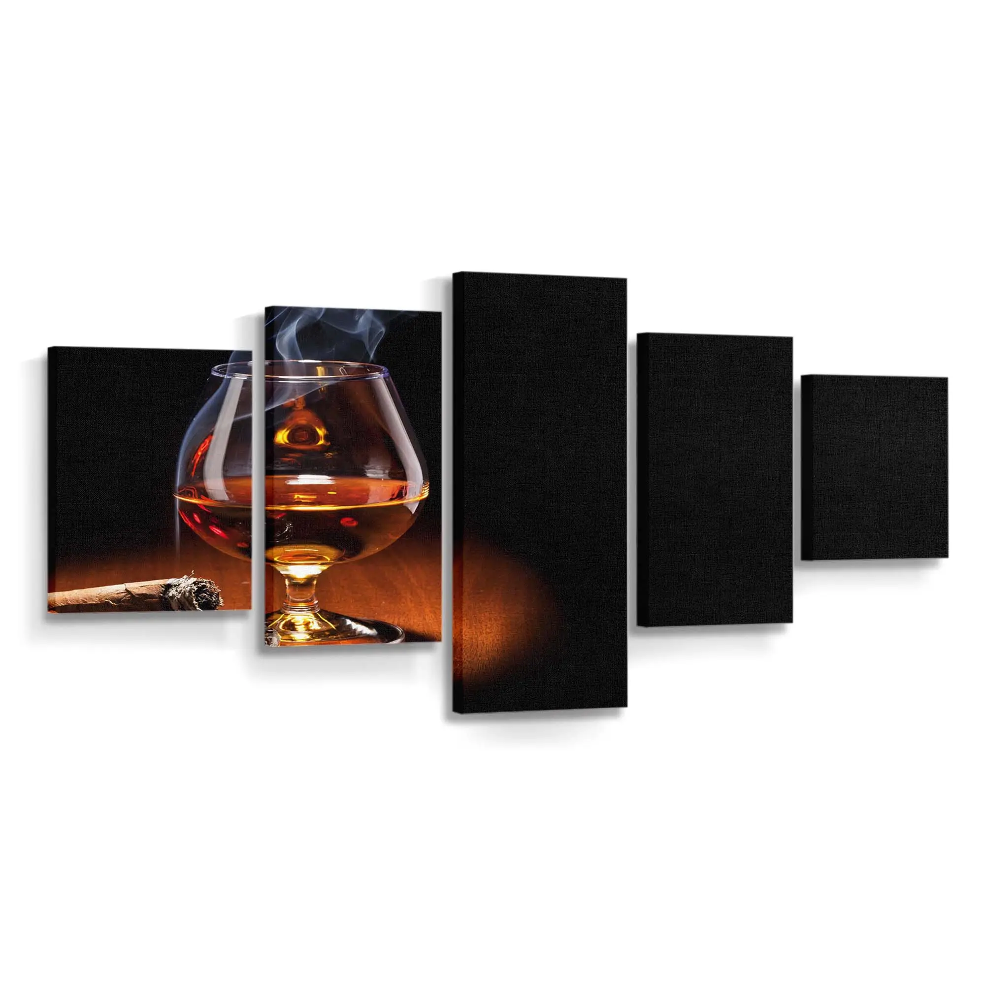 Kristallglas mit Brandy Leinwandbild
