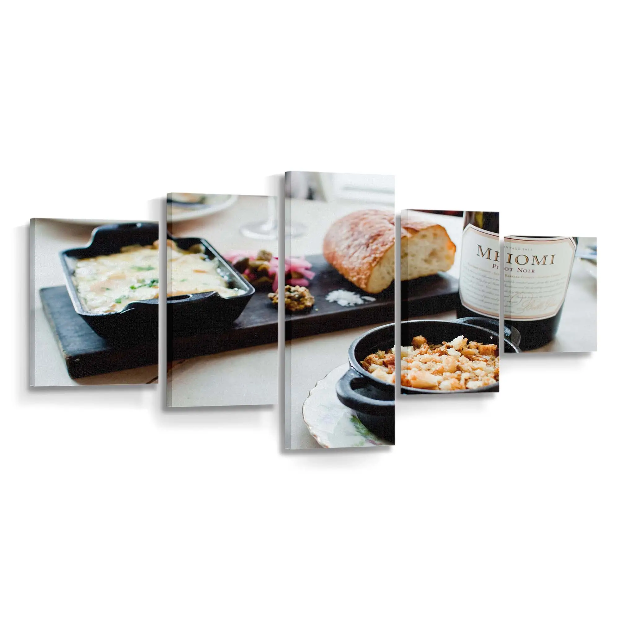 Gourmet-dinner auf dem Tisch Süßerviert Leinwandbild