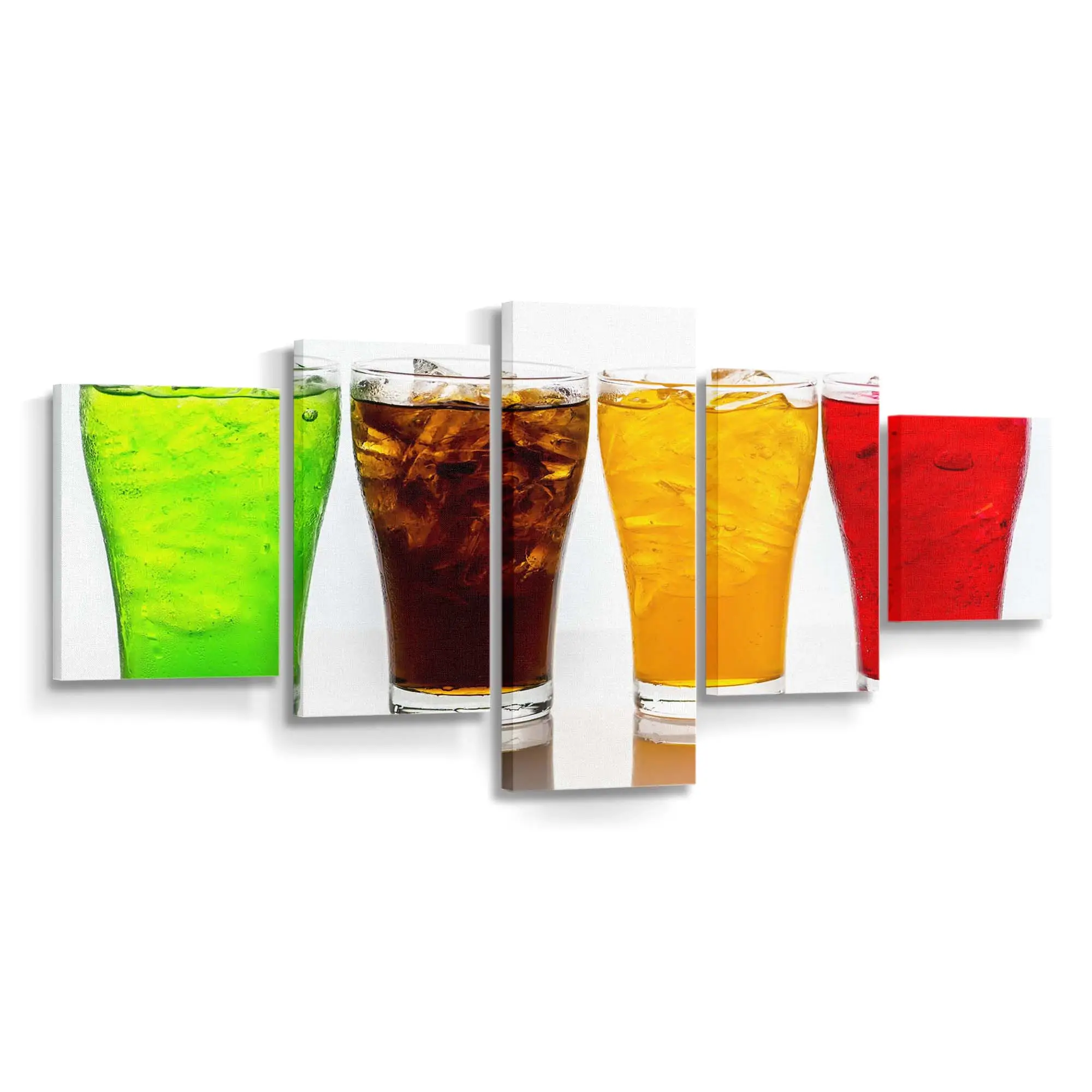 Kalte Gläser mit Limonade und Eiswrfeln Leinwandbild