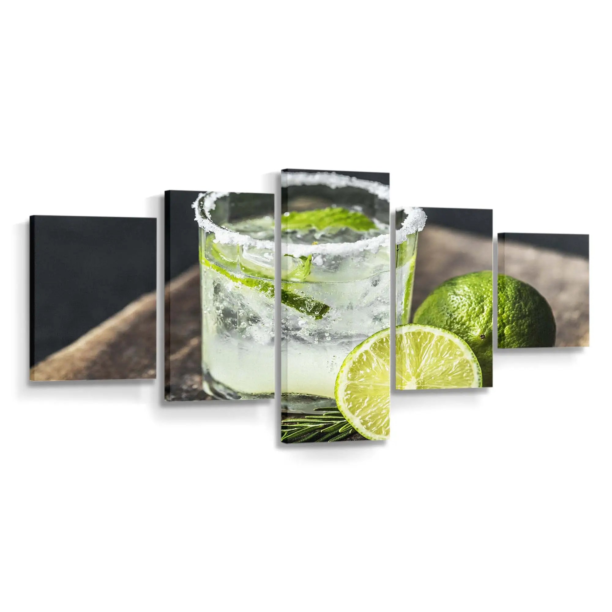 Klassische Limetten-margarita mit Salzrand Leinwandbild
