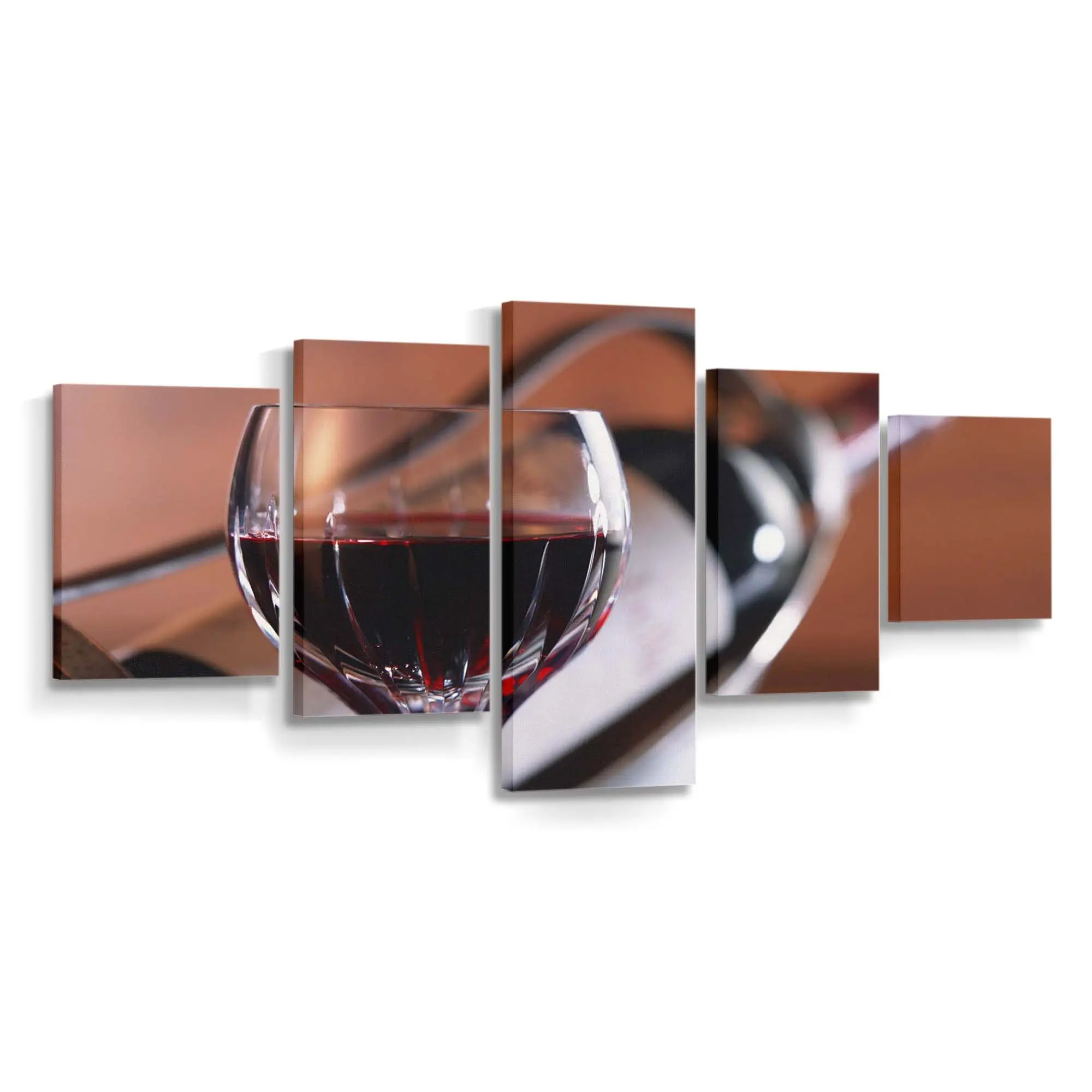 Klassisches Kristallglas mit Rotwein Leinwandbild