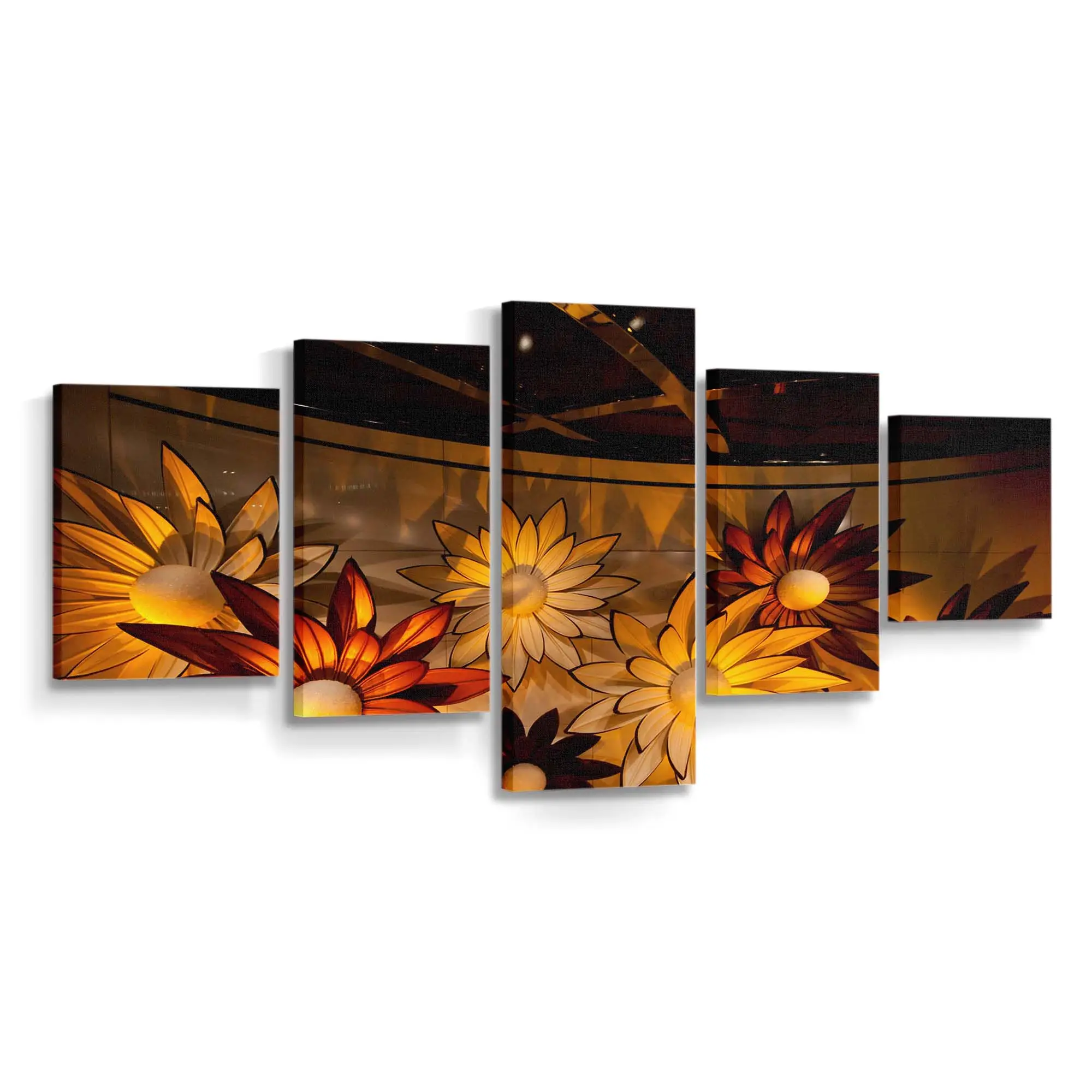 Kreatives Dessert aus Schokoladenblumen Leinwandbild