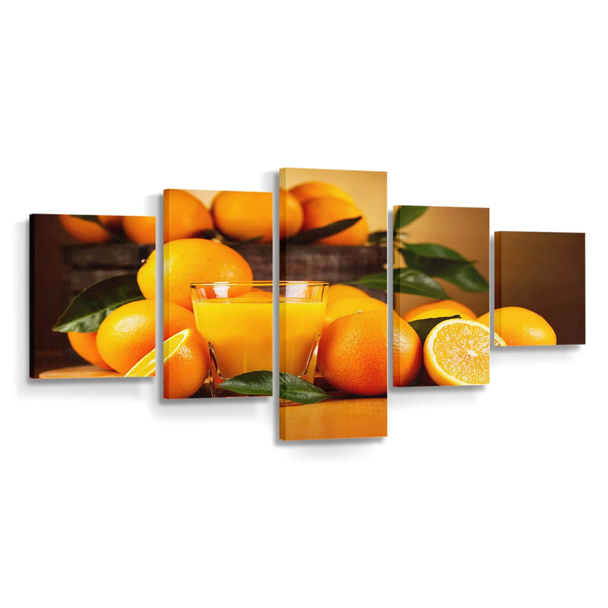 Leuchtend Orangefarbenes Gourmet-essen Leinwandbild
