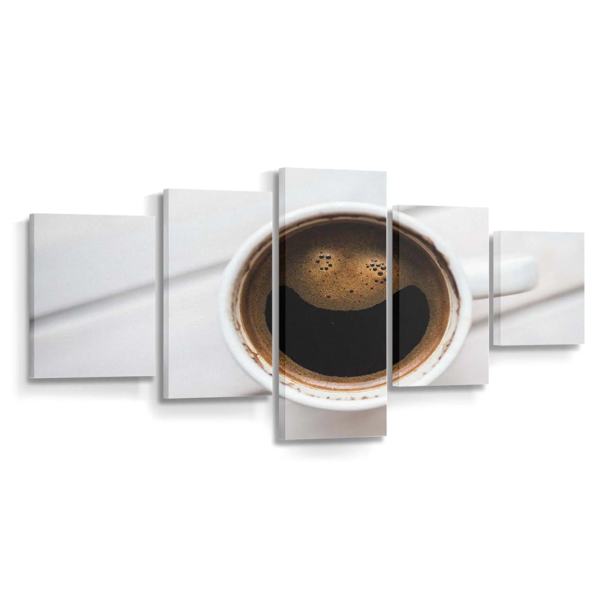 Latte Art mit Frhlichem Lächelndem Gesicht Leinwandbild