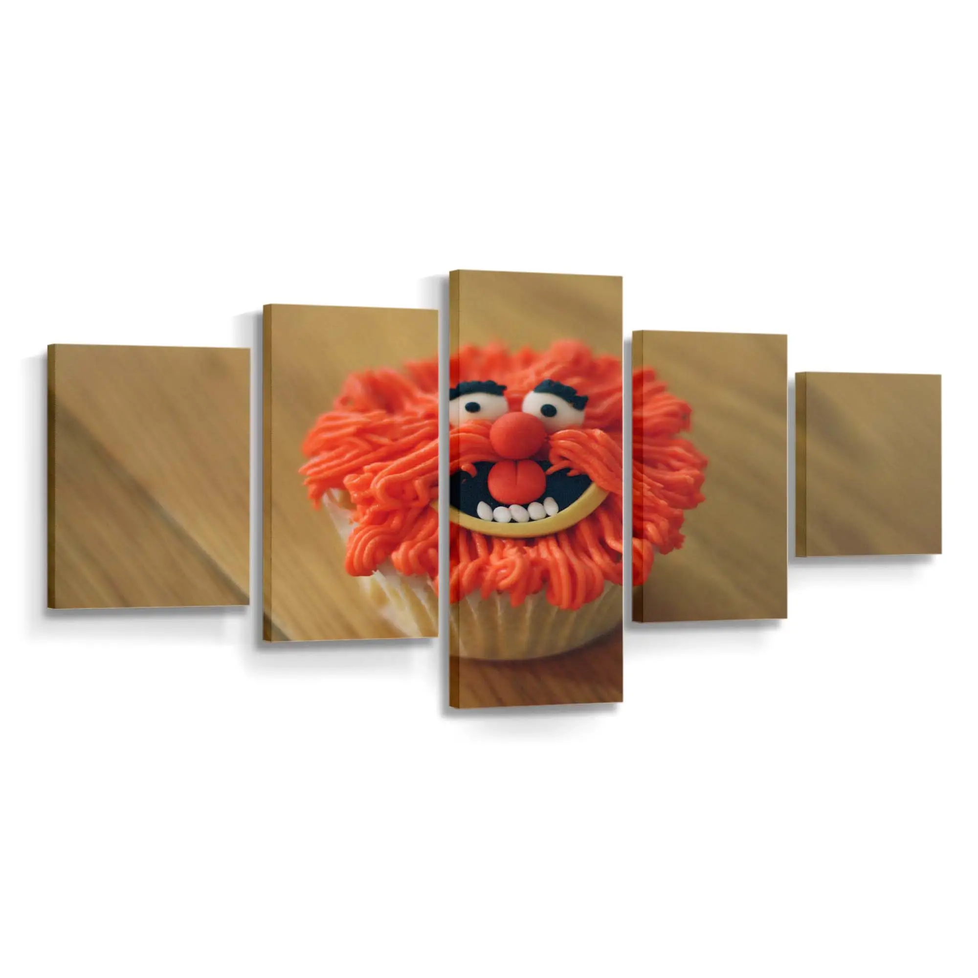 Lustige Süße Cupcakes mit Muppets-motiven Leinwandbild