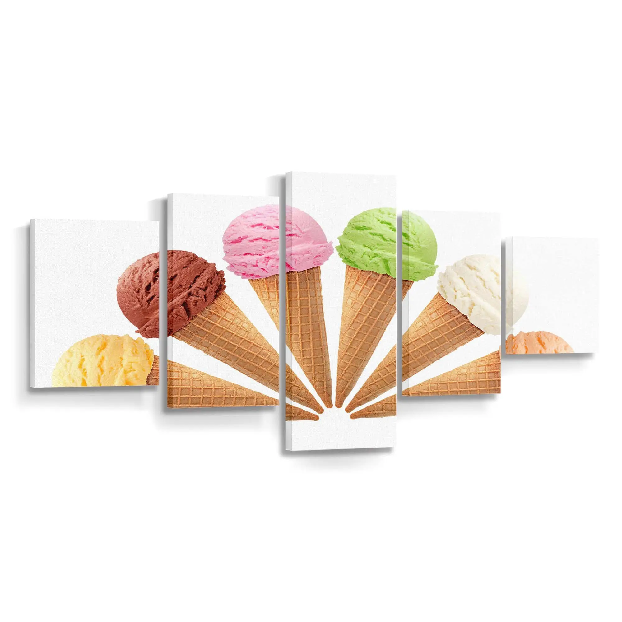 Verschiedene Bunte Eiskugeln Leinwandbild