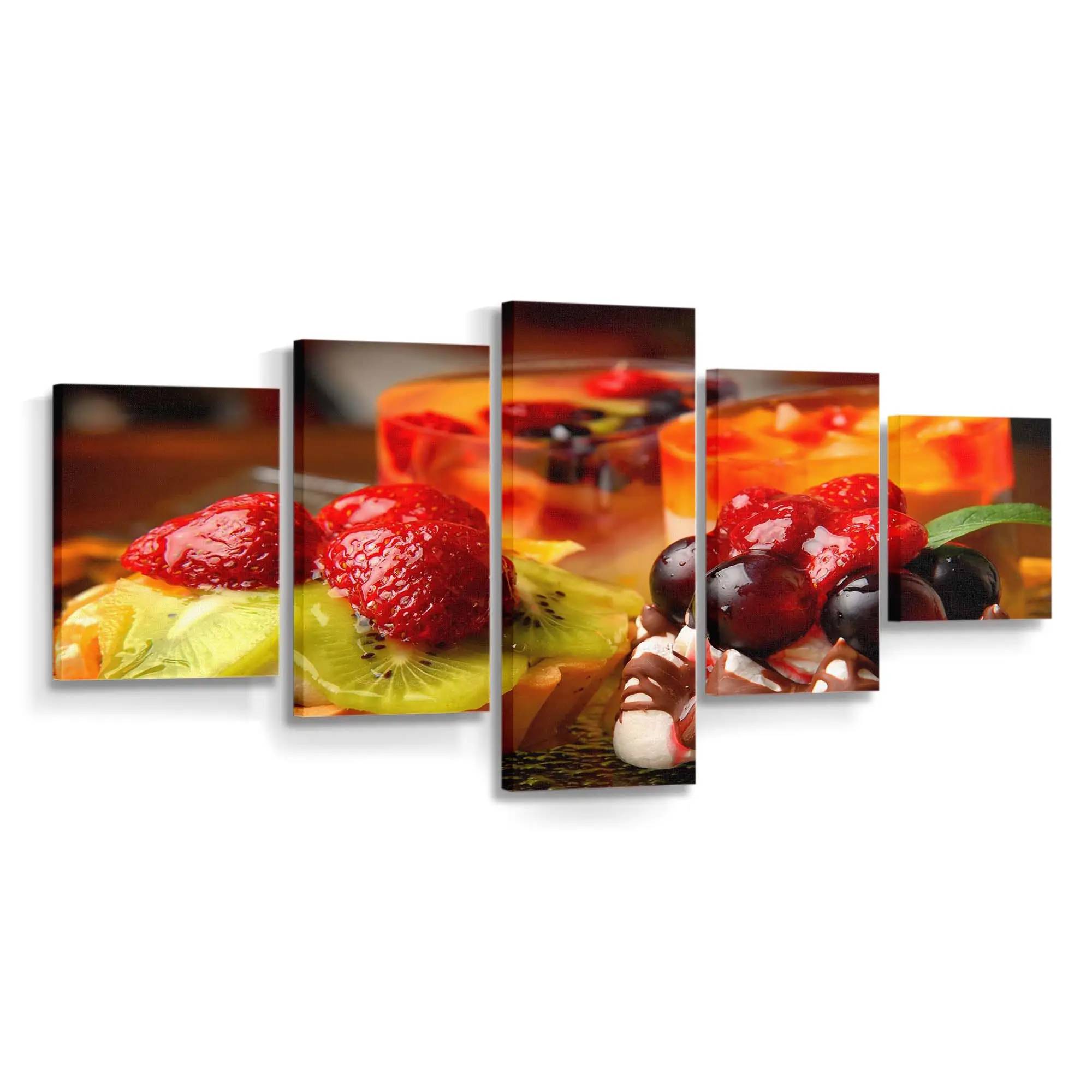 Verschiedene Süße Backwaren und Desserts Leinwandbild