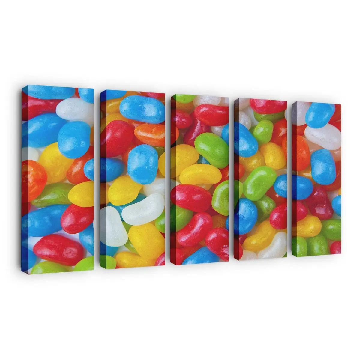 Bunte Leuchtende Jelly Beans Leinwandbild