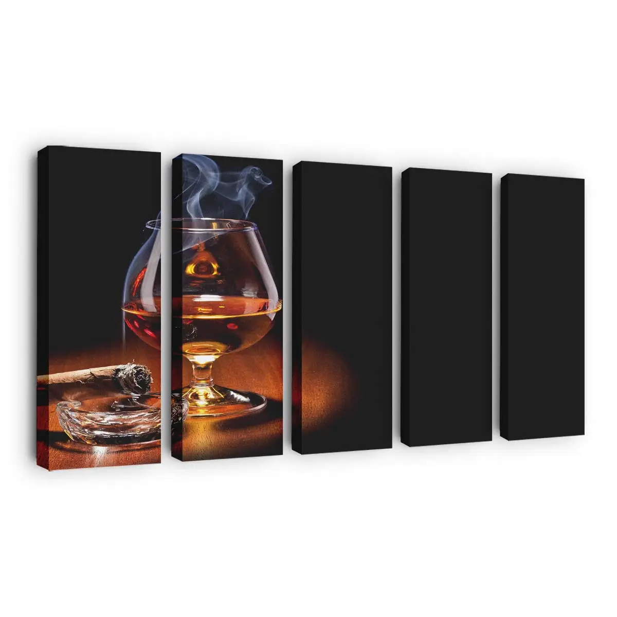 Kristallglas mit Brandy Leinwandbild
