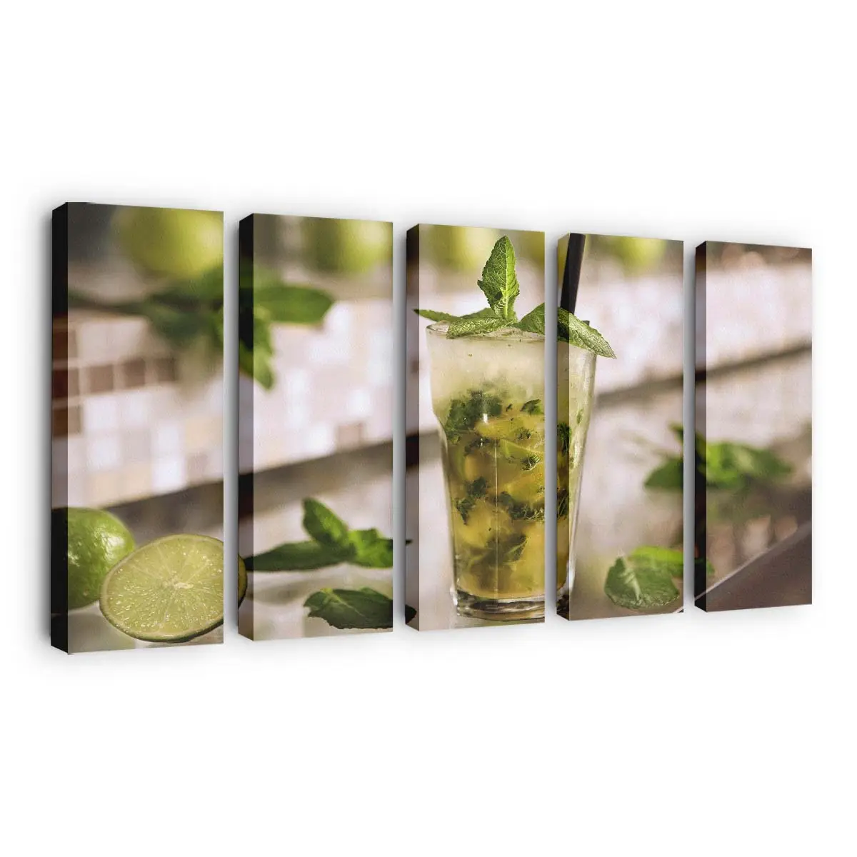 Minz-limetten-mojito Leinwandbild