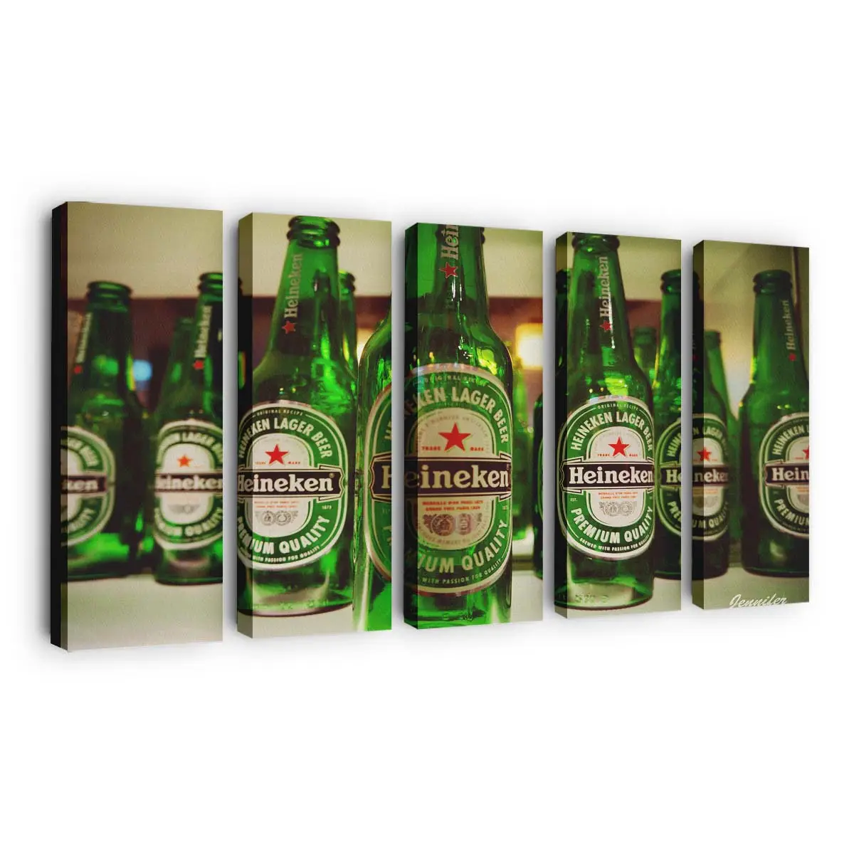 Kaltes Glas Heineken Fassbier Leinwandbild