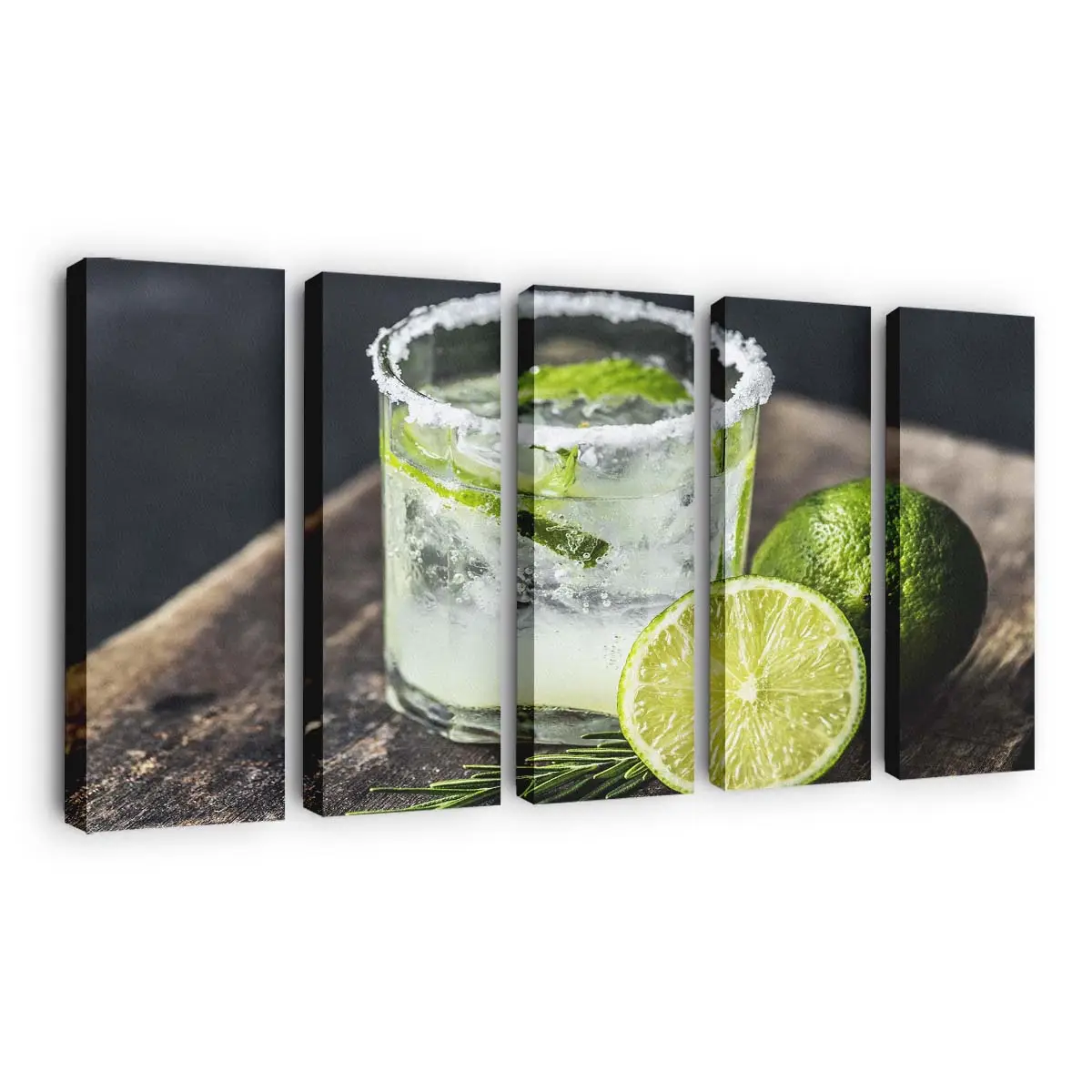 Klassische Limetten-margarita mit Salzrand Leinwandbild