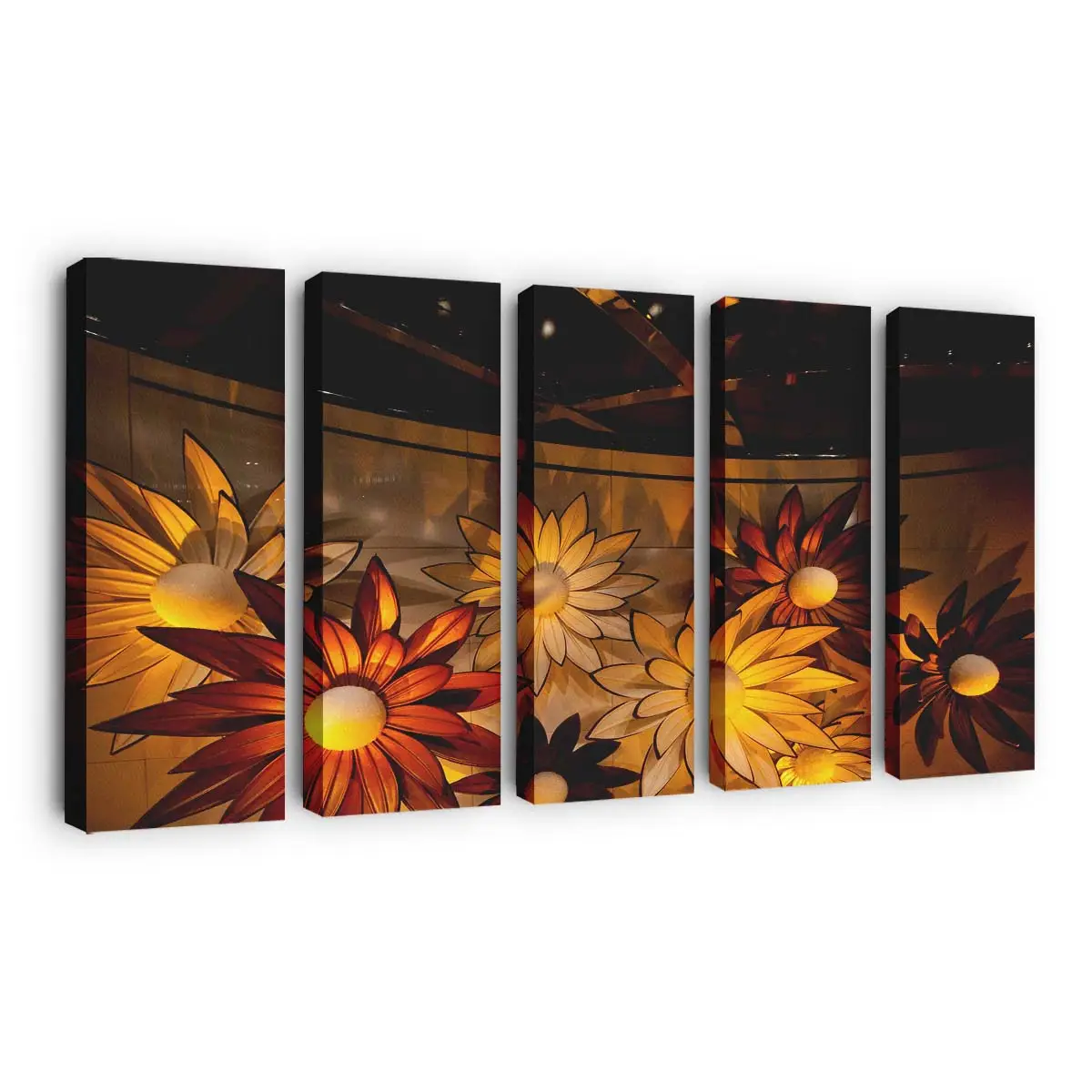 Kreatives Dessert aus Schokoladenblumen Leinwandbild