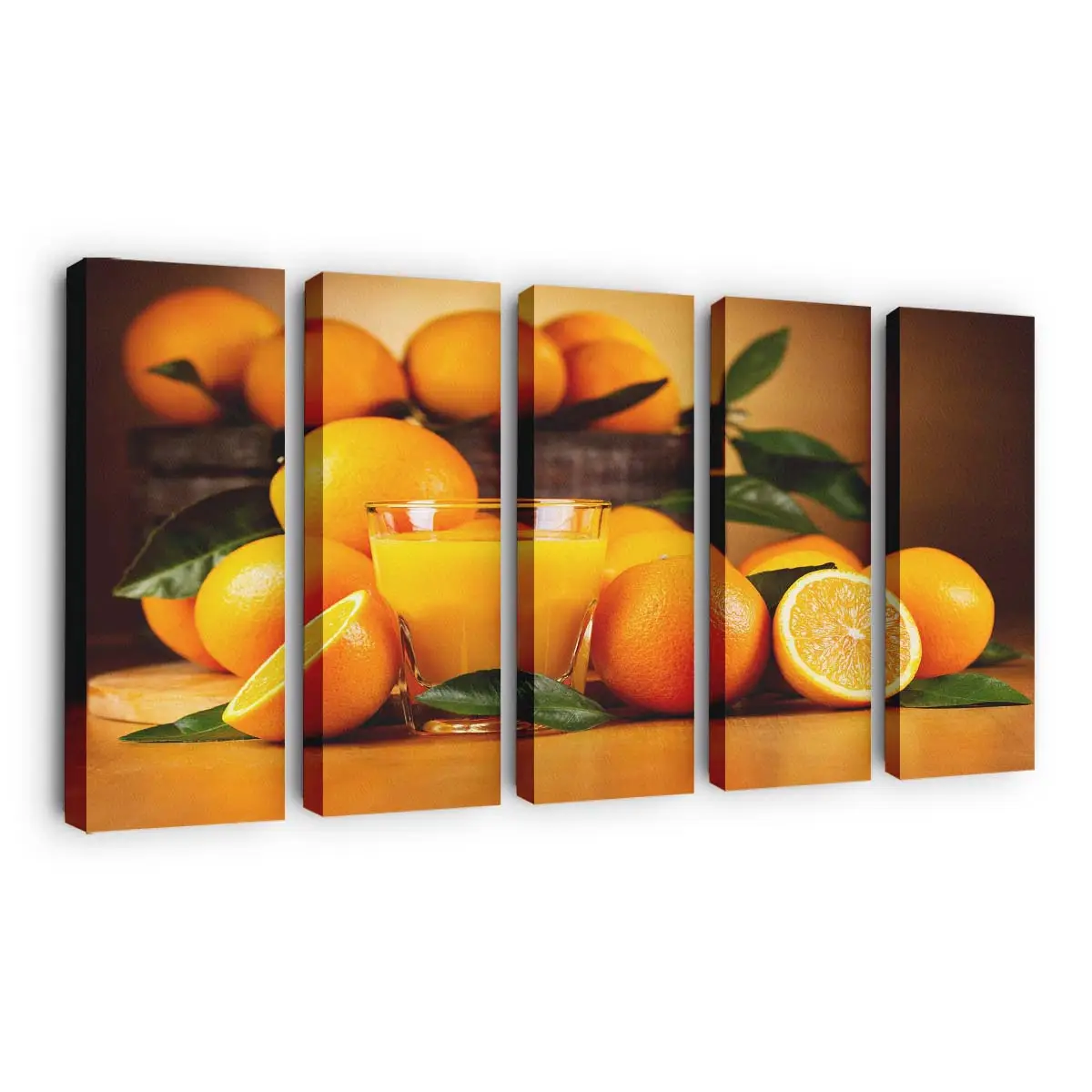 Leuchtend Orangefarbenes Gourmet-essen Leinwandbild
