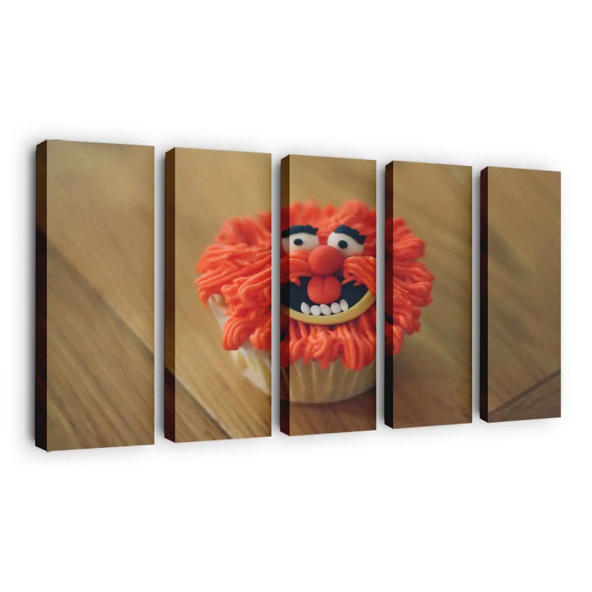 Lustige Süße Cupcakes mit Muppets-motiven Leinwandbild