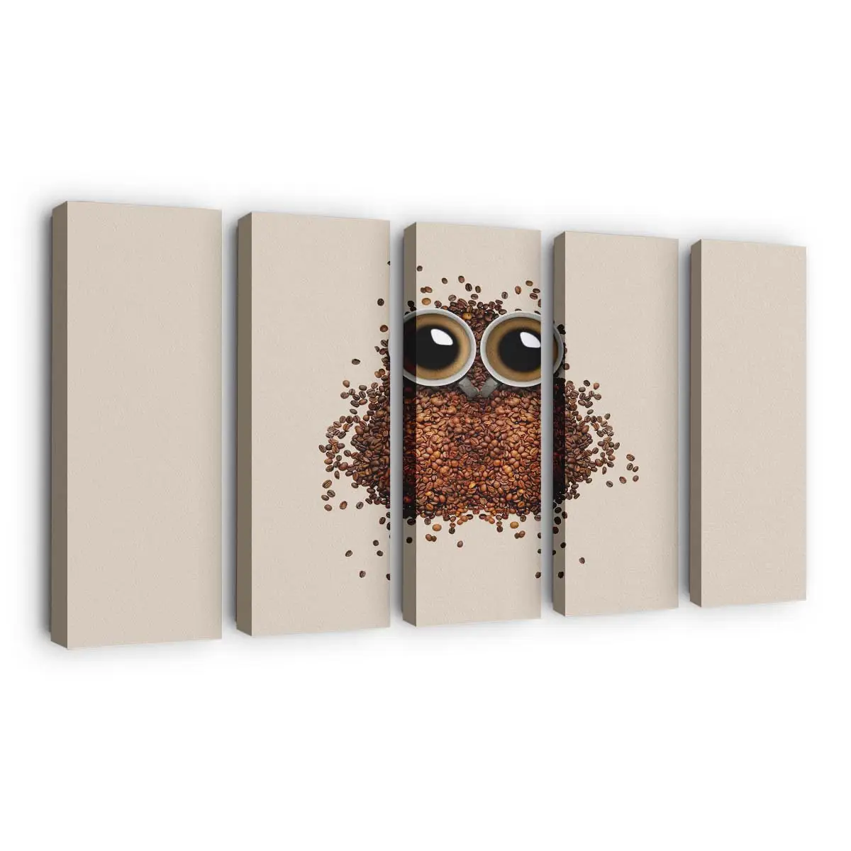 Latte Art auf einer Kaffeetasse Leinwandbild
