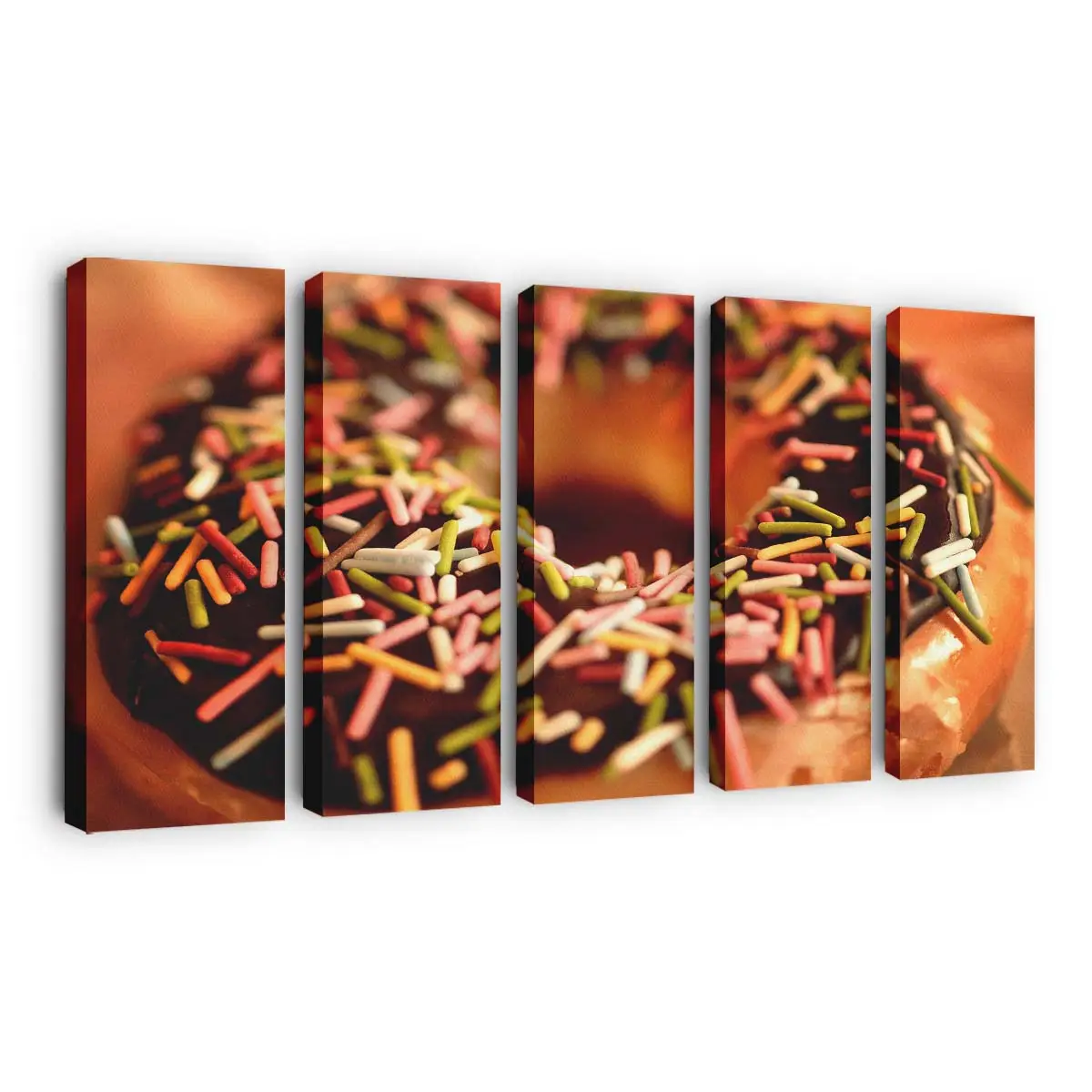 Süßer Glasierter Donut in der Nahaufnahme Leinwandbild