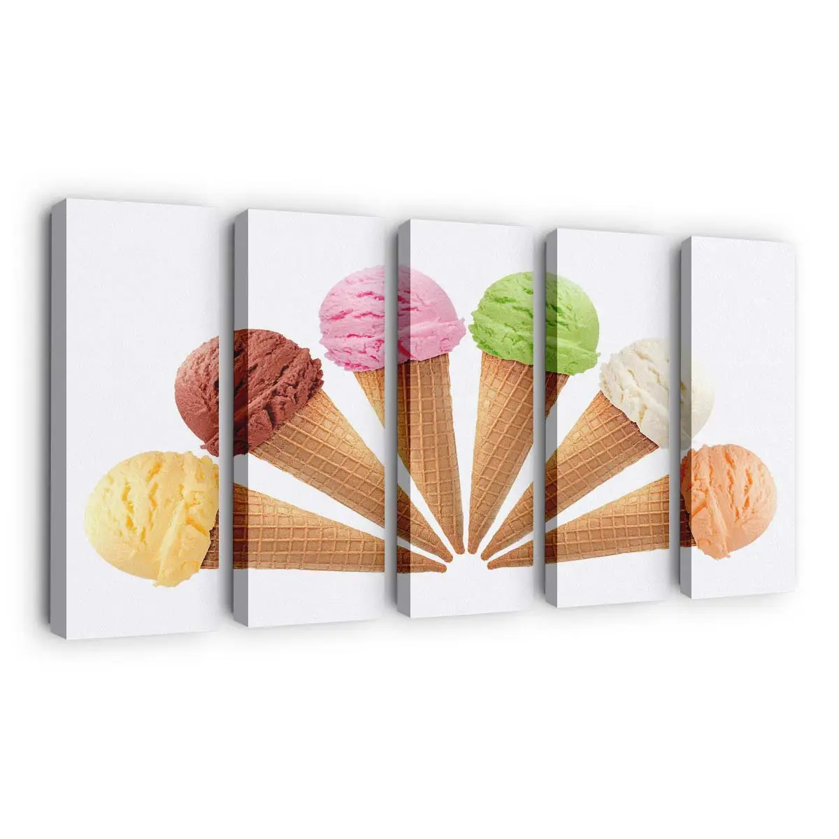 Verschiedene Bunte Eiskugeln Leinwandbild