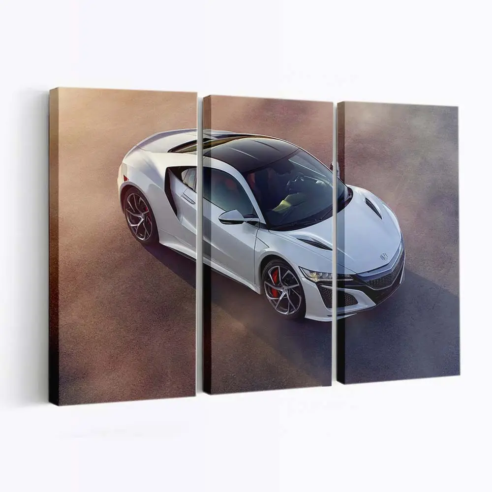Acura NSX Coupé in Perlweiß – Sportwagen Leinwandbild