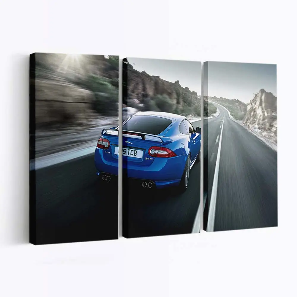 Blauer Jaguar XKR S Coupé – Sportwagen Leinwandbild