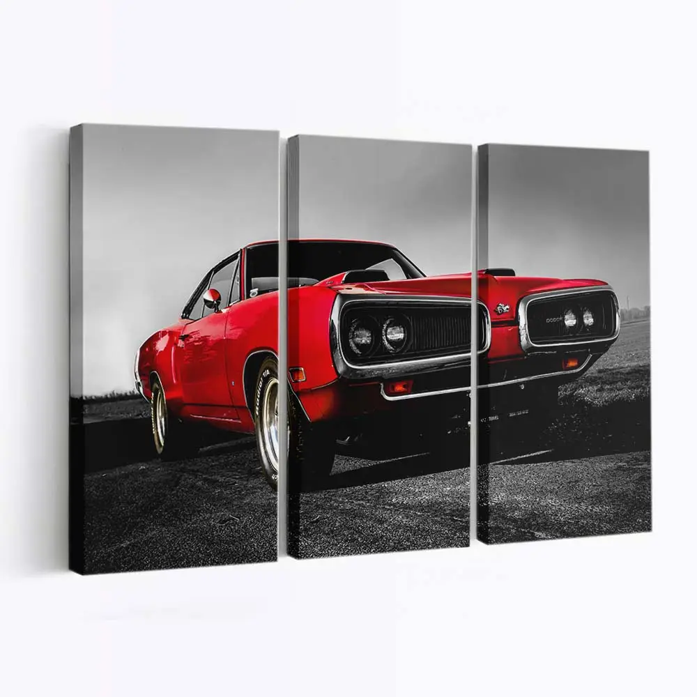 Klassischer Dodge 440 Polizeiwagen – Oldtimer Leinwandbild