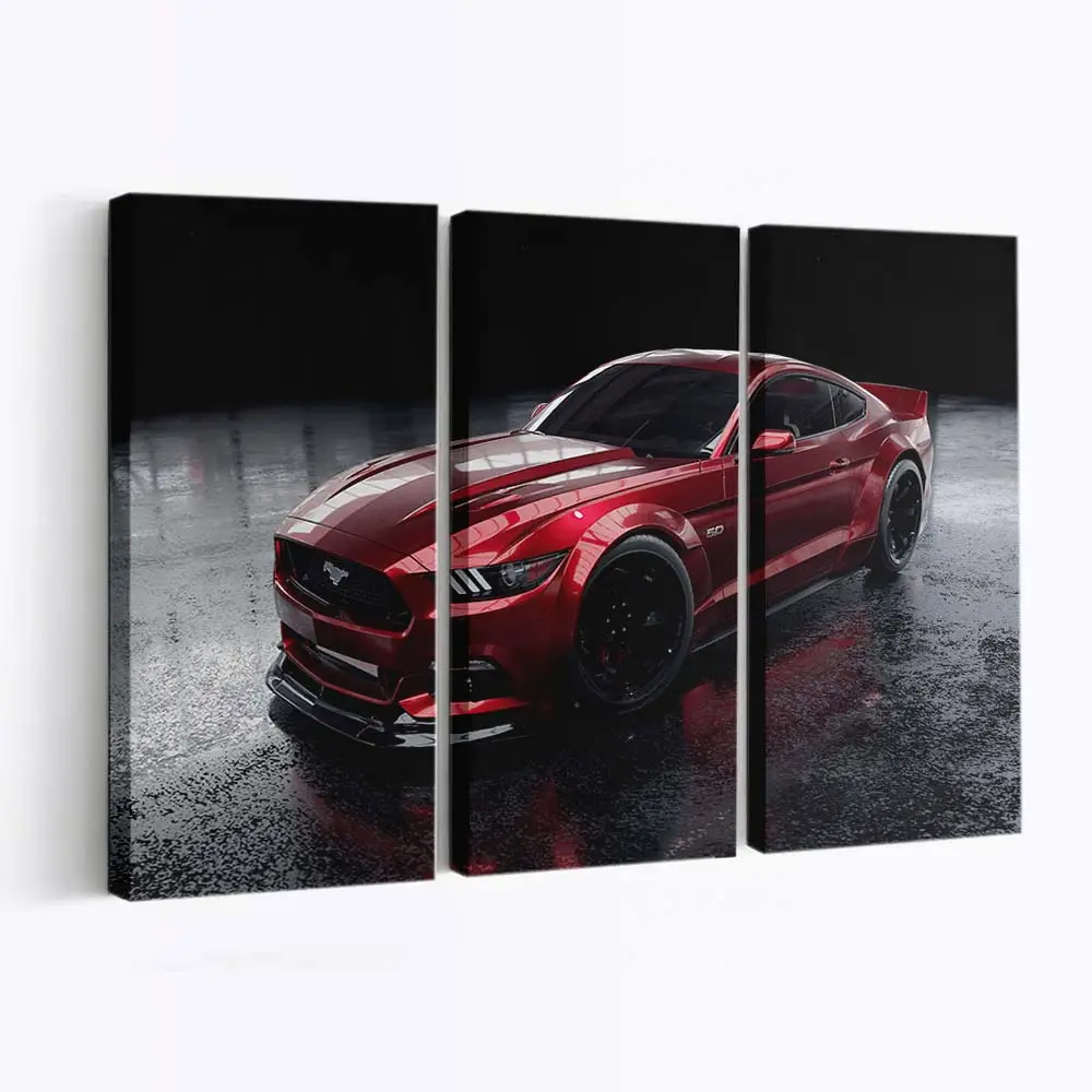 Klassischer Roter Ford – Oldtimer Leinwandbild