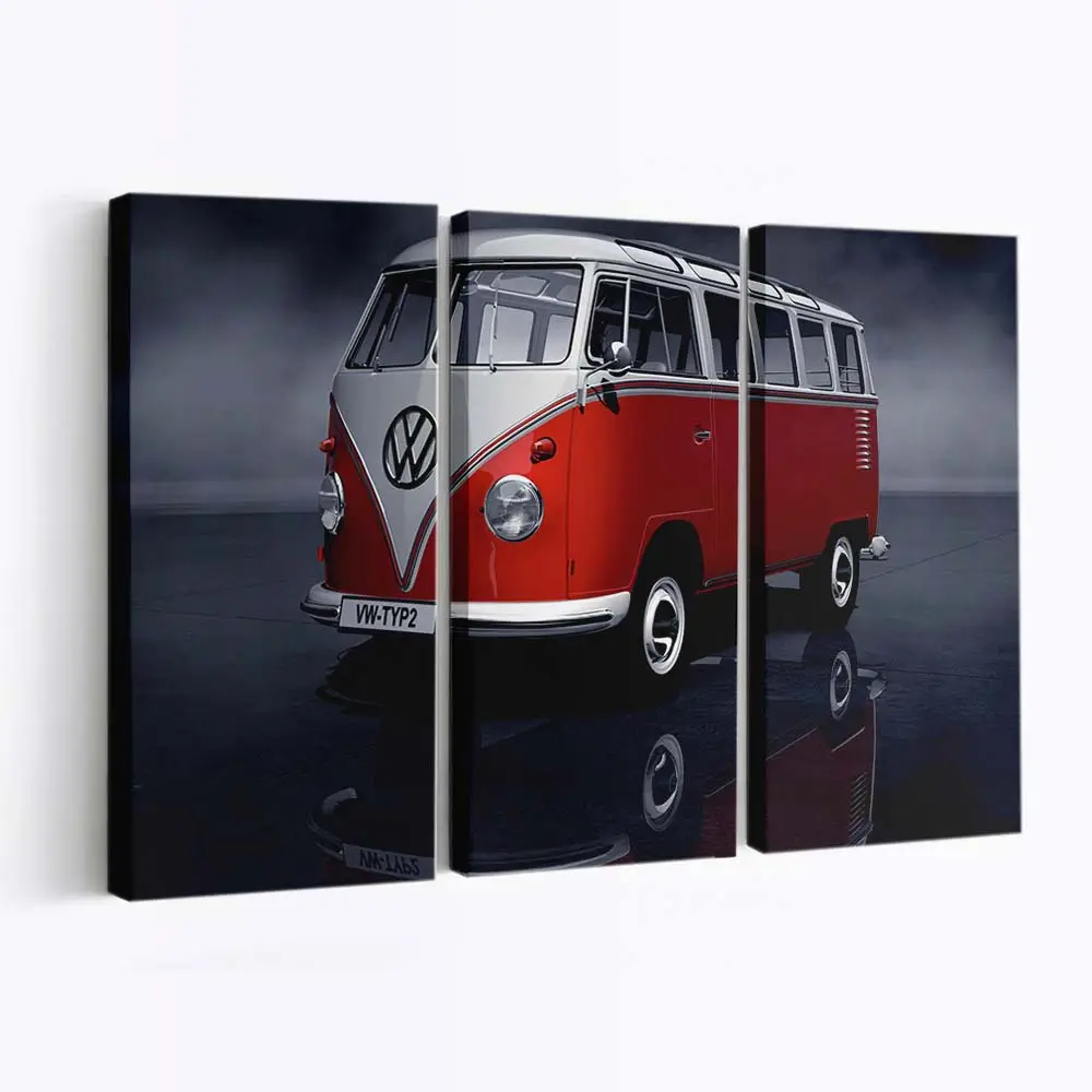 Klassischer VW Bulli Camper – Klassik Auto Wandbild