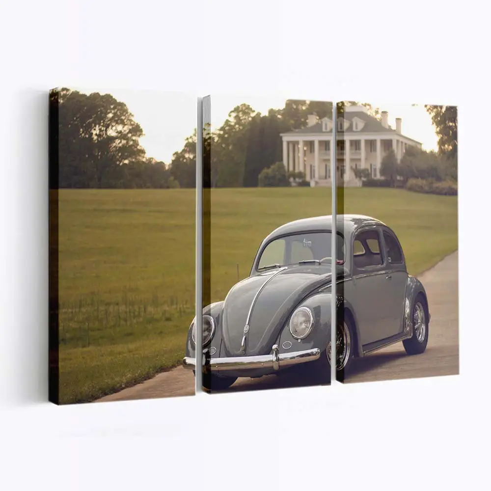 Klassischer VW Käfer – Oldtimer Leinwandbild