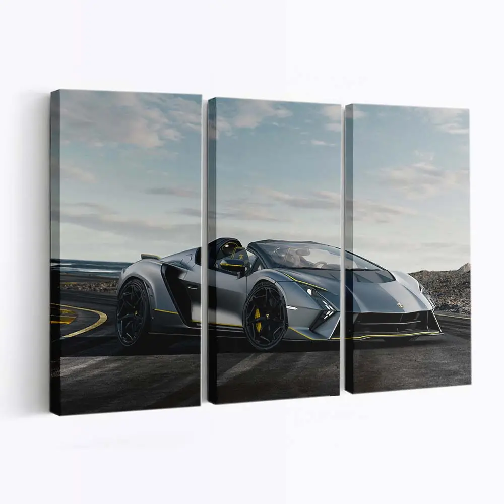 Klassisches Lamborghini Supercar Styling – Oldtimer Leinwandbild
