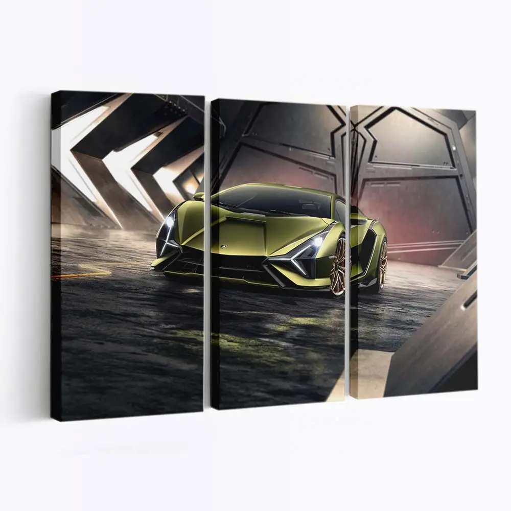Limitierter Lamborghini Sian Hybrid – Sportwagen Leinwandbild
