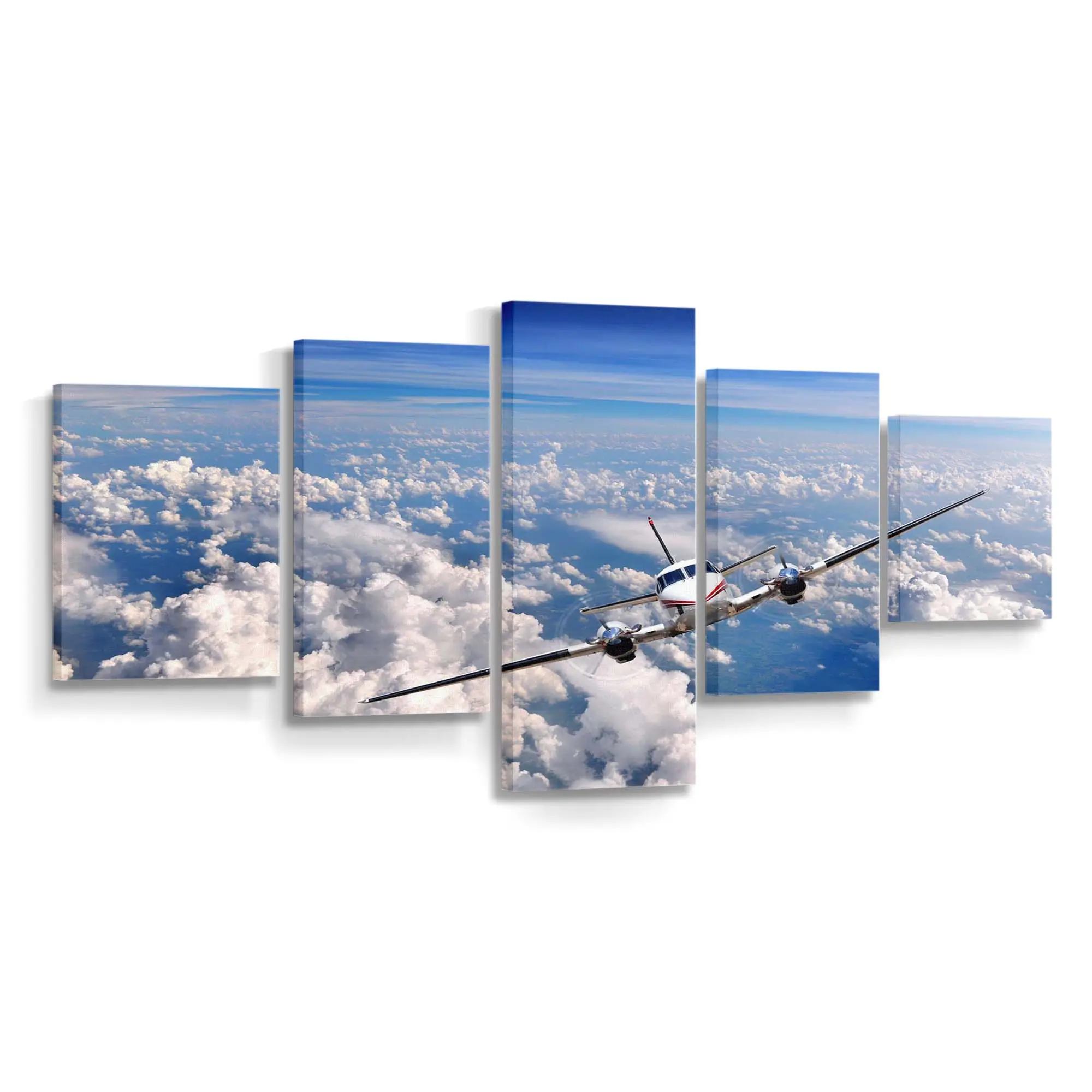 Flugzeug am Himmel – Luftfahrt Wandbild