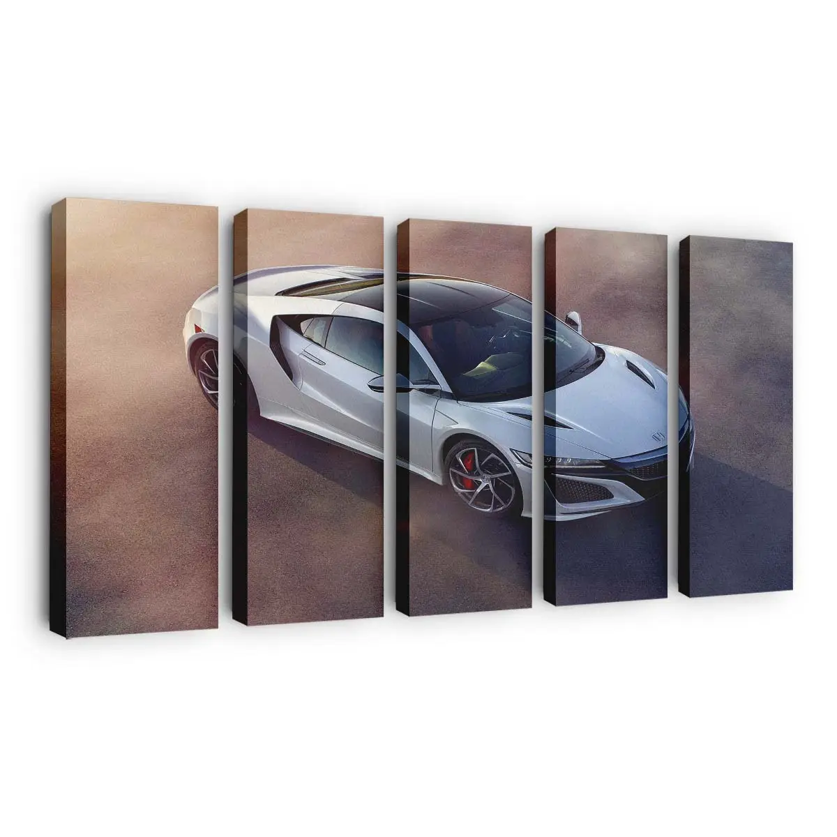 Acura NSX Coupé in Perlweiß – Sportwagen Leinwandbild