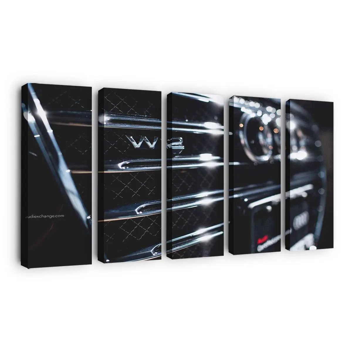 Audi A8 W12 Emblem Nahaufnahme – Auto Detail Leinwandbild