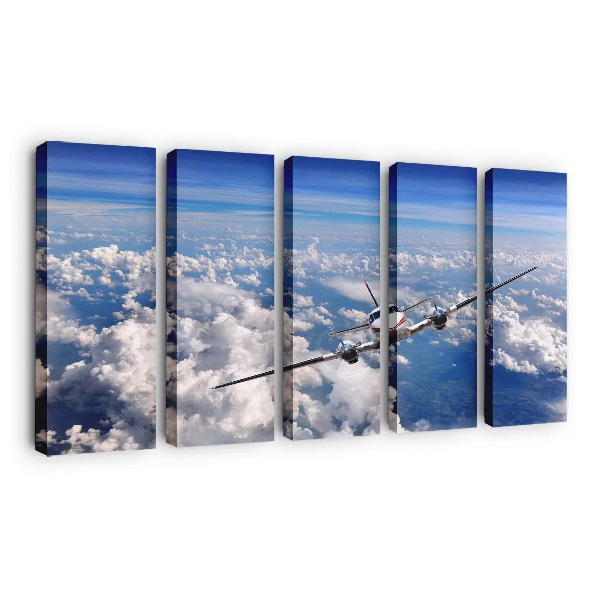 Flugzeug am Himmel – Luftfahrt Wandbild